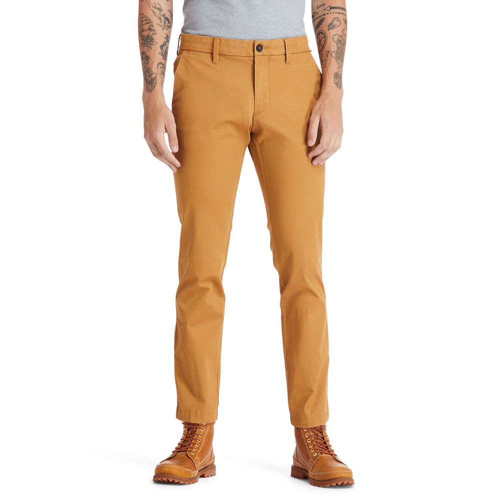 Calça Masculino - Timberland Sargent Lake Slim Stretch Chino - OPKFA7835 - Marrom
